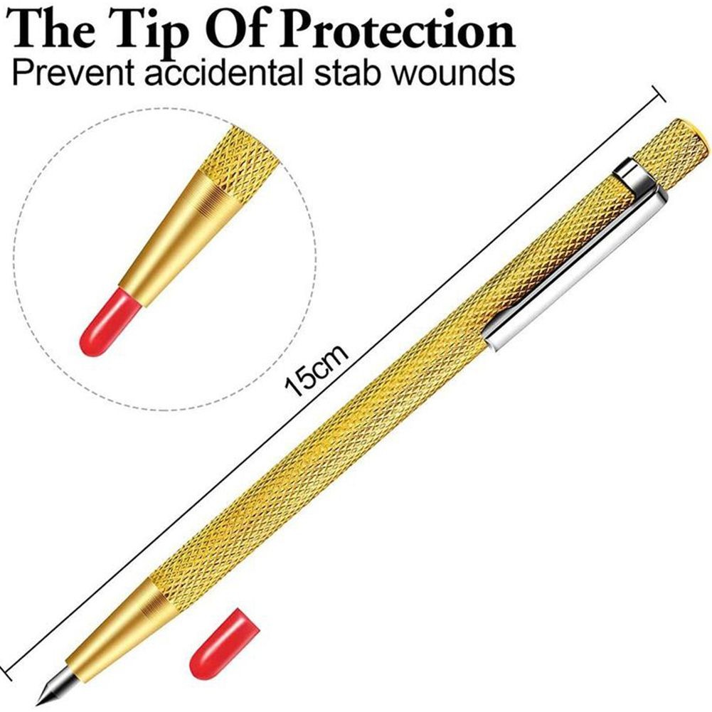 GLFSIL 2Pcs Tungsten Carbide Tip Scriber Pen Marking Engraving Pen